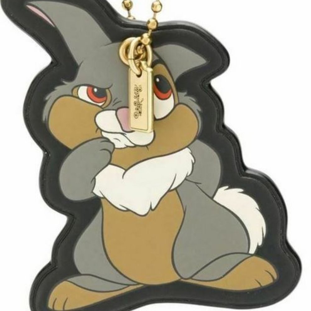 COACH Disney THUMPER Leather Bag Charm Keychain